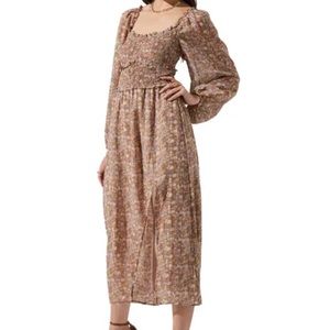 ASTR floral midi dress